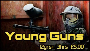 £5.00 Young Guns Paintball Young Guns Paintball warwickshire northamptonshire